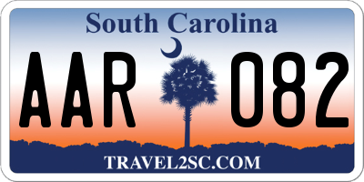SC license plate AAR082
