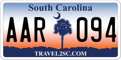 SC license plate AAR094