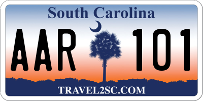 SC license plate AAR101