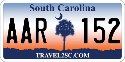 SC license plate AAR152