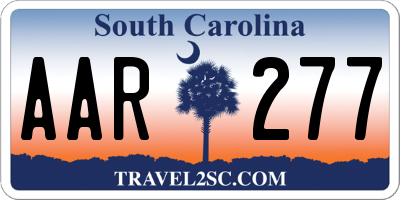 SC license plate AAR277