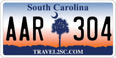 SC license plate AAR304