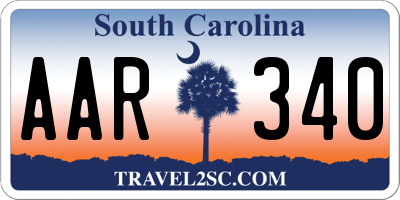 SC license plate AAR340