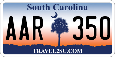 SC license plate AAR350