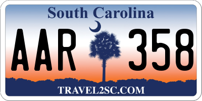 SC license plate AAR358