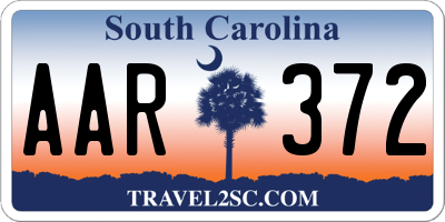 SC license plate AAR372