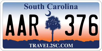 SC license plate AAR376