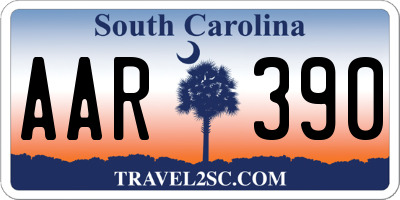 SC license plate AAR390