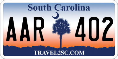 SC license plate AAR402