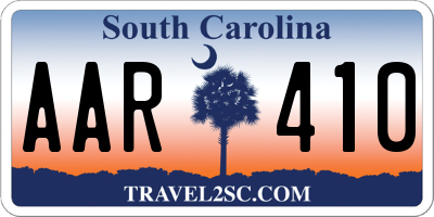 SC license plate AAR410