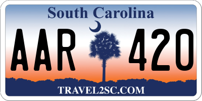 SC license plate AAR420