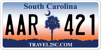 SC license plate AAR421