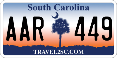 SC license plate AAR449