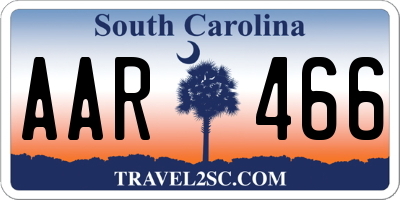 SC license plate AAR466