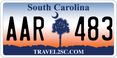 SC license plate AAR483