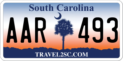 SC license plate AAR493