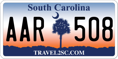 SC license plate AAR508