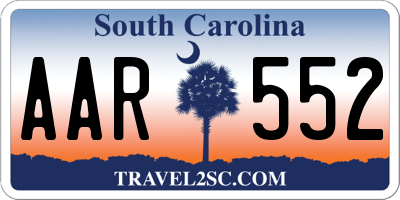 SC license plate AAR552