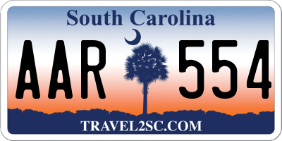 SC license plate AAR554