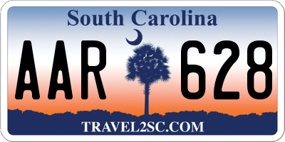 SC license plate AAR628