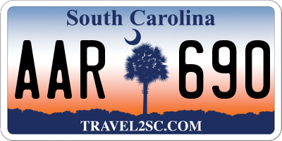 SC license plate AAR690