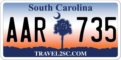 SC license plate AAR735
