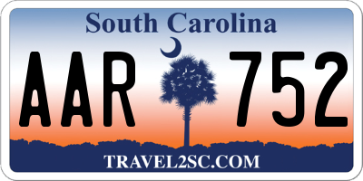 SC license plate AAR752