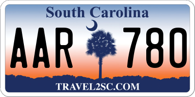 SC license plate AAR780