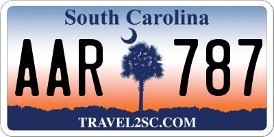 SC license plate AAR787