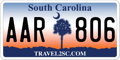 SC license plate AAR806