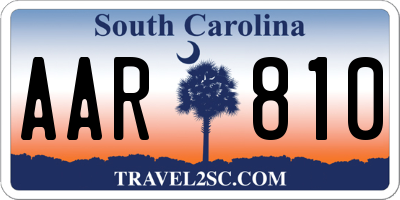 SC license plate AAR810