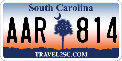 SC license plate AAR814