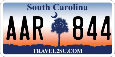 SC license plate AAR844