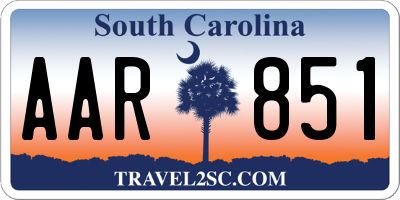 SC license plate AAR851