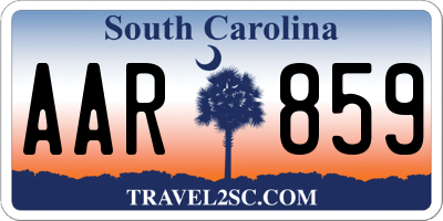 SC license plate AAR859