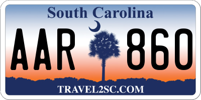 SC license plate AAR860