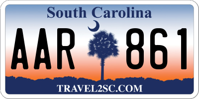 SC license plate AAR861