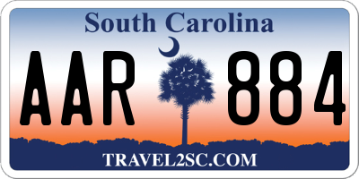 SC license plate AAR884