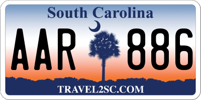 SC license plate AAR886