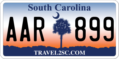 SC license plate AAR899