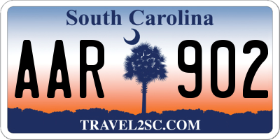 SC license plate AAR902