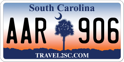 SC license plate AAR906