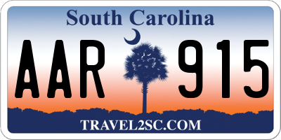 SC license plate AAR915