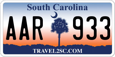 SC license plate AAR933