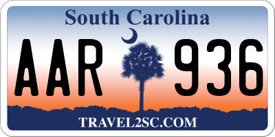 SC license plate AAR936