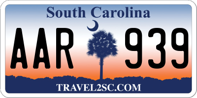 SC license plate AAR939