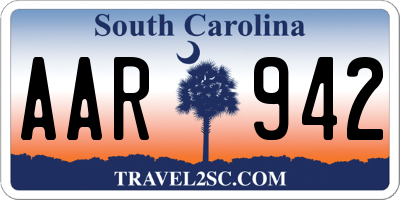 SC license plate AAR942
