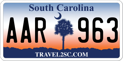 SC license plate AAR963