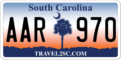 SC license plate AAR970