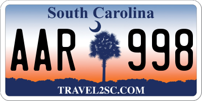 SC license plate AAR998